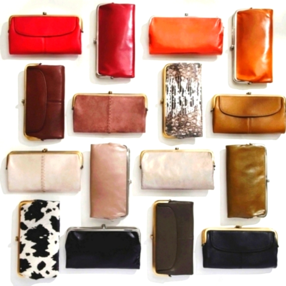 NWT HOBO LE 'Stardust' Metallic Leather with Wanderlust Lining Wallet/Clutch - Picture 10 of 11